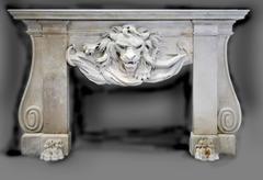Lion Marble Chimneypiece