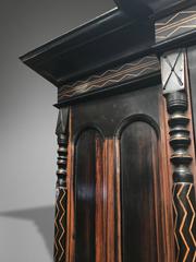 Very Rare Solid Ebony Anglo-Ceylonese Cabinet
