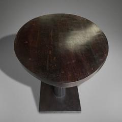 Very Rare Pair of Solid Ebony Egg Tables