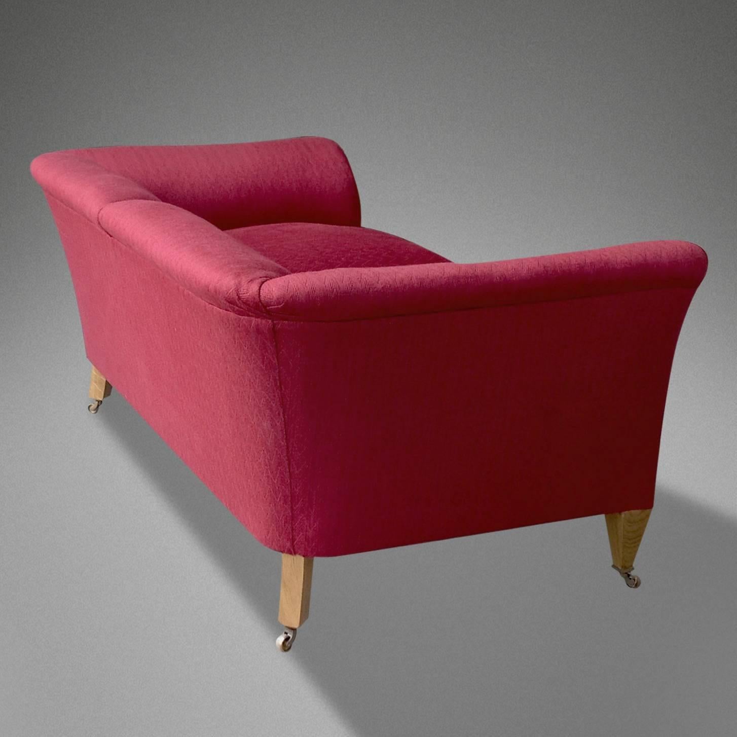 Great Britain (UK) Red Soane Two-Seater Sofa  For Sale
