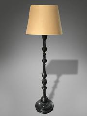 Pair of Anglo Indian Solid Ebony Floor Lamps