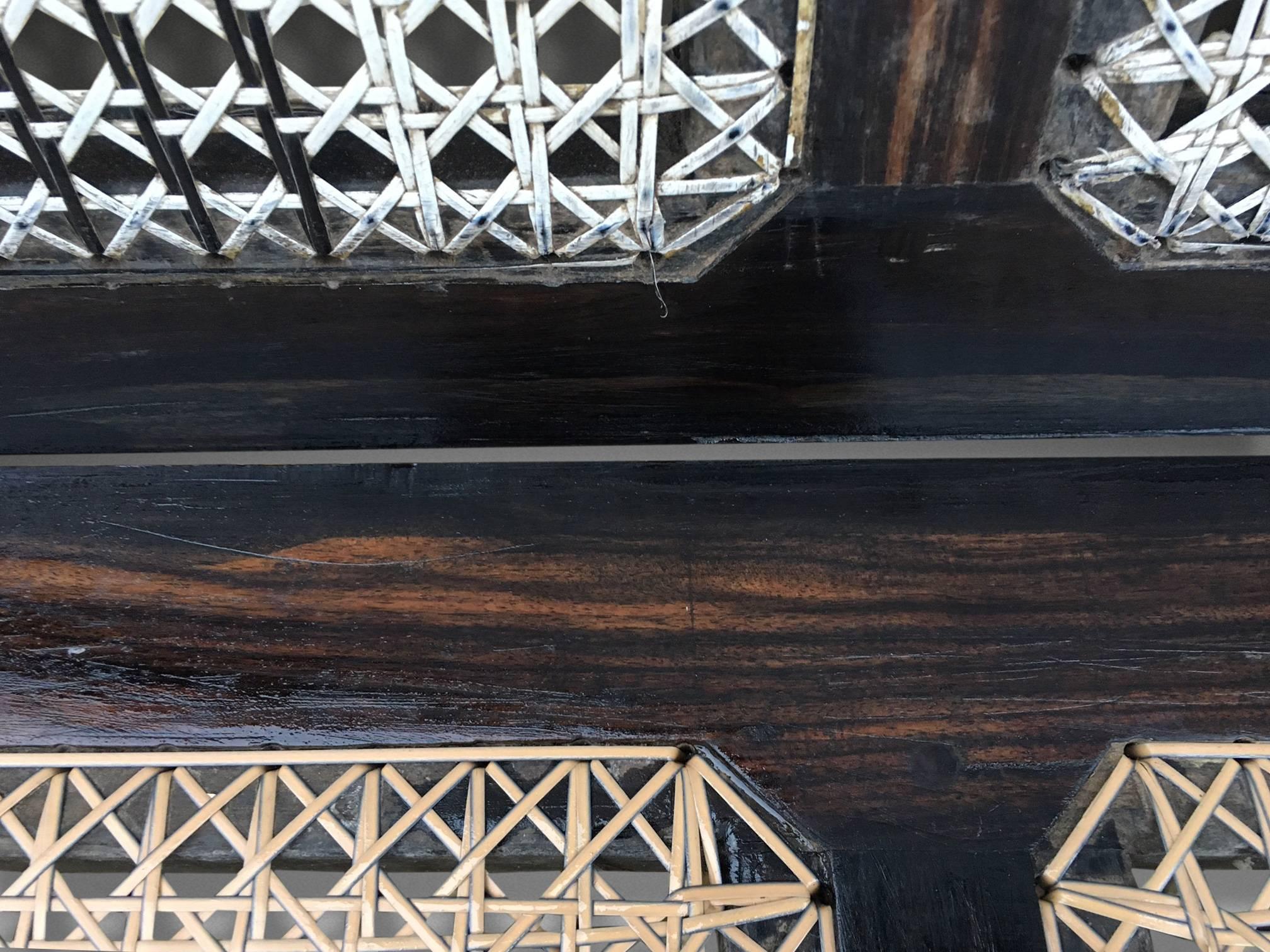 Set of Anglo-Indian Solid Ebony and Cane Veranda Seating In Excellent Condition For Sale In London, GB