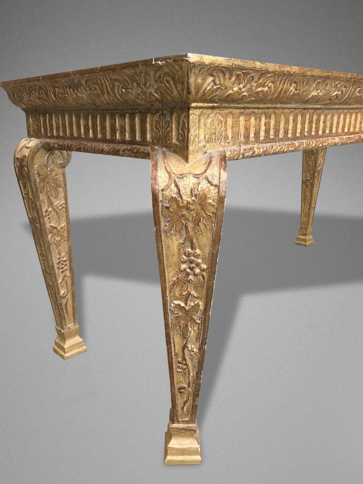 Large Pair of Gilded and Finely Carved Console Tables In Excellent Condition In London, GB