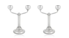 Pair of Art Deco Hans Hansen Two-Light Candelabra 1947