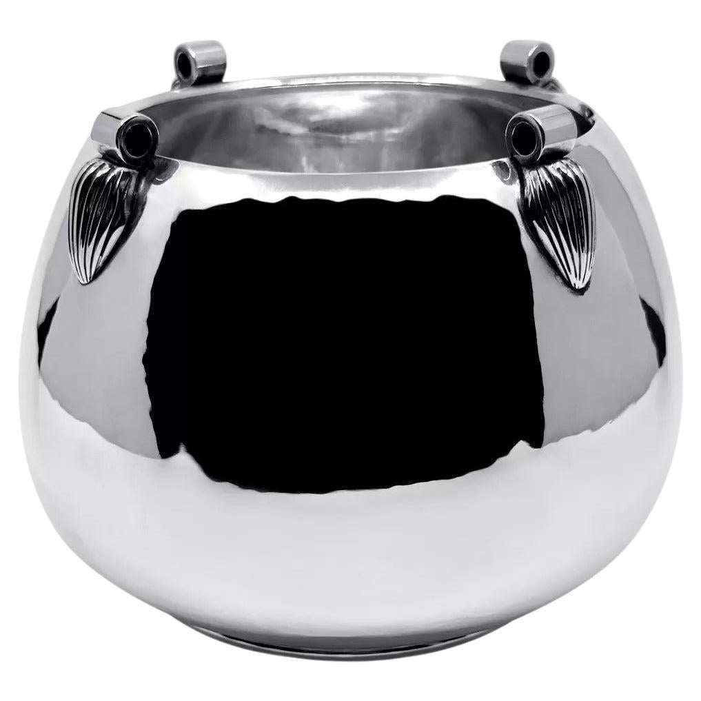 Hansen Sterling Silver Art Deco Fioriera da appendere in vendita