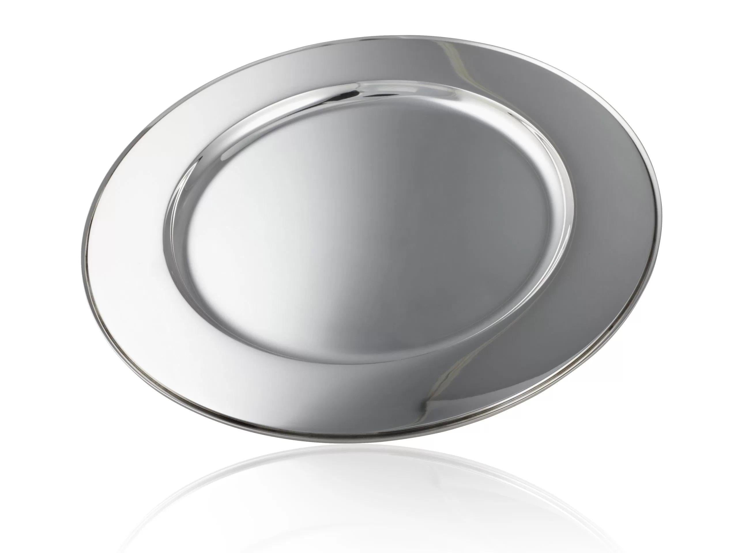Georg Jensen Teller aus Sterlingsilber, Design #600Y von Harald Nielsen aus dem Jahr 1930.

Abmessungen: 11