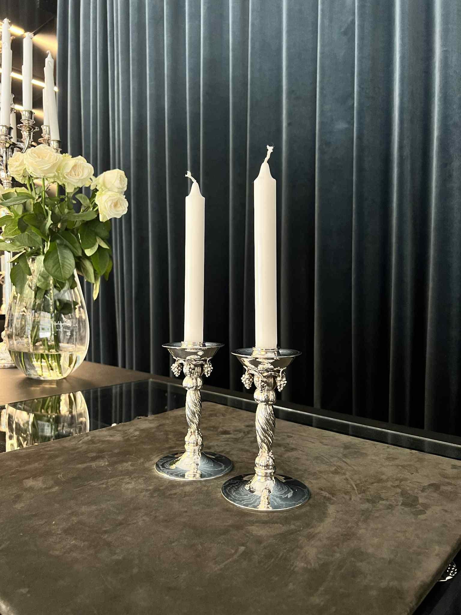 Georg Jensen Candelieri d'uva in argento sterling 263A In condizioni ottime in vendita a Hellerup, DK
