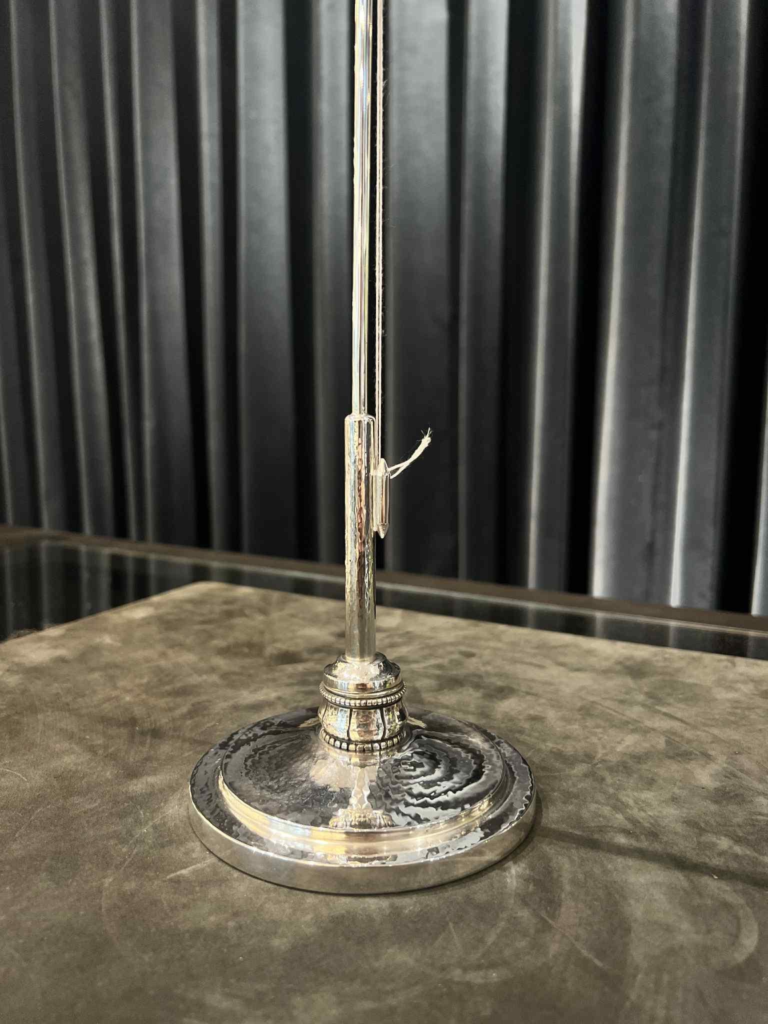 Art Déco Asta portabandiera danese in argento 925 martellata a mano in vendita