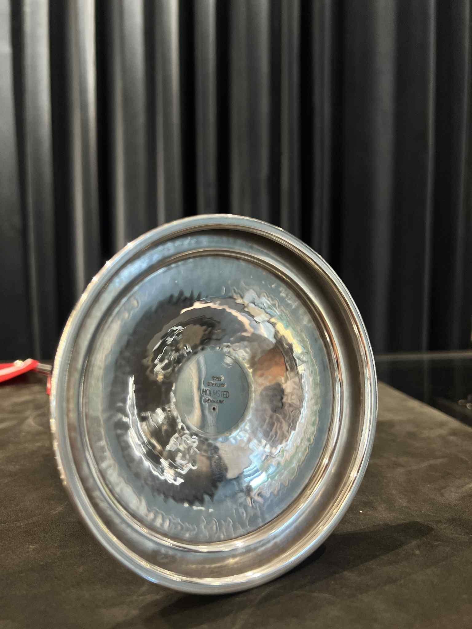 Asta portabandiera danese in argento 925 martellata a mano In condizioni ottime in vendita a Hellerup, DK