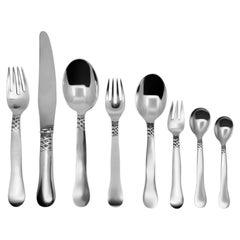Georg Jensen Sterling Silver Ladby Silverware Set for 8