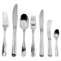 Georg Jensen Old Danish Silverware Service for Ten