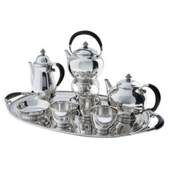 Enormous Georg Jensen Sterling Silver Tea Service 32