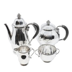 Enormous Georg Jensen Sterling Silver Tea Service 32