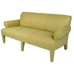 Donghia Three-Seat Sofa Fully Upholstered in Holly Hunt Camel Wool Felt