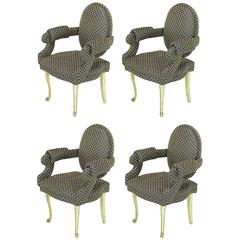 Four Louis Modern Custom Dining Armchairs