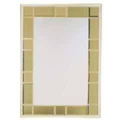 Striking Labarge Wall Mirror with Beveled Smoked Glass Mosaic Border