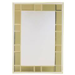 Striking Labarge Wall Mirror with Beveled Smoked Glass Mosaic Border 2