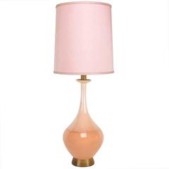Large Coral Drip Glaze Pottery Table Lamp 4