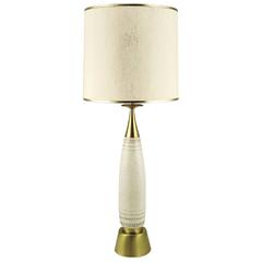 Tall Rembrandt Brass and Glazed Pottery Table Lamp 3
