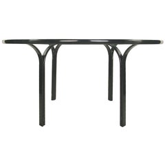 Jay Spectre para la mesa de comedor de metal esmaltado azul oscuro Brown Jordan