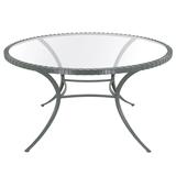 Incredible Round Klismos Leg Cast Aluminum Dining Table by Thinline