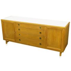 Renzo Rutili Bleached Mahogany and White Micarta Long Cabinet 7