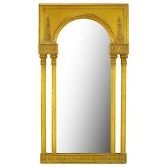 Tall Open Double Column Gilt Neoclassical Style Mirror 5