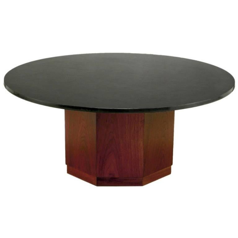 Fred Kemp Walnut and Slate Coffee Table