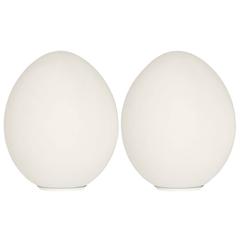 Pair of Laurel Lamp Company Glass Egg Lamps 11