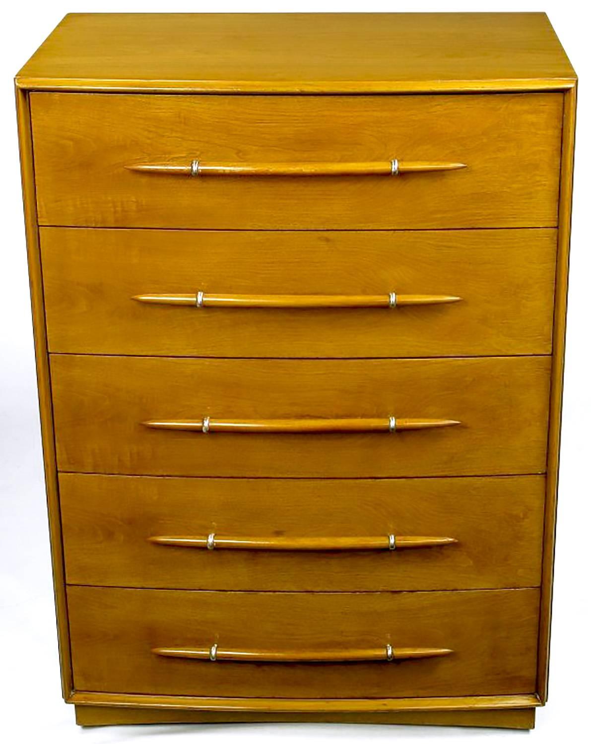 American T. H. Robsjohn-Gibbings Tall Walnut Dresser for Widdicomb