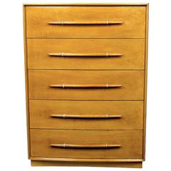 T. H. Robsjohn-Gibbings Tall Walnut Dresser for Widdicomb 3