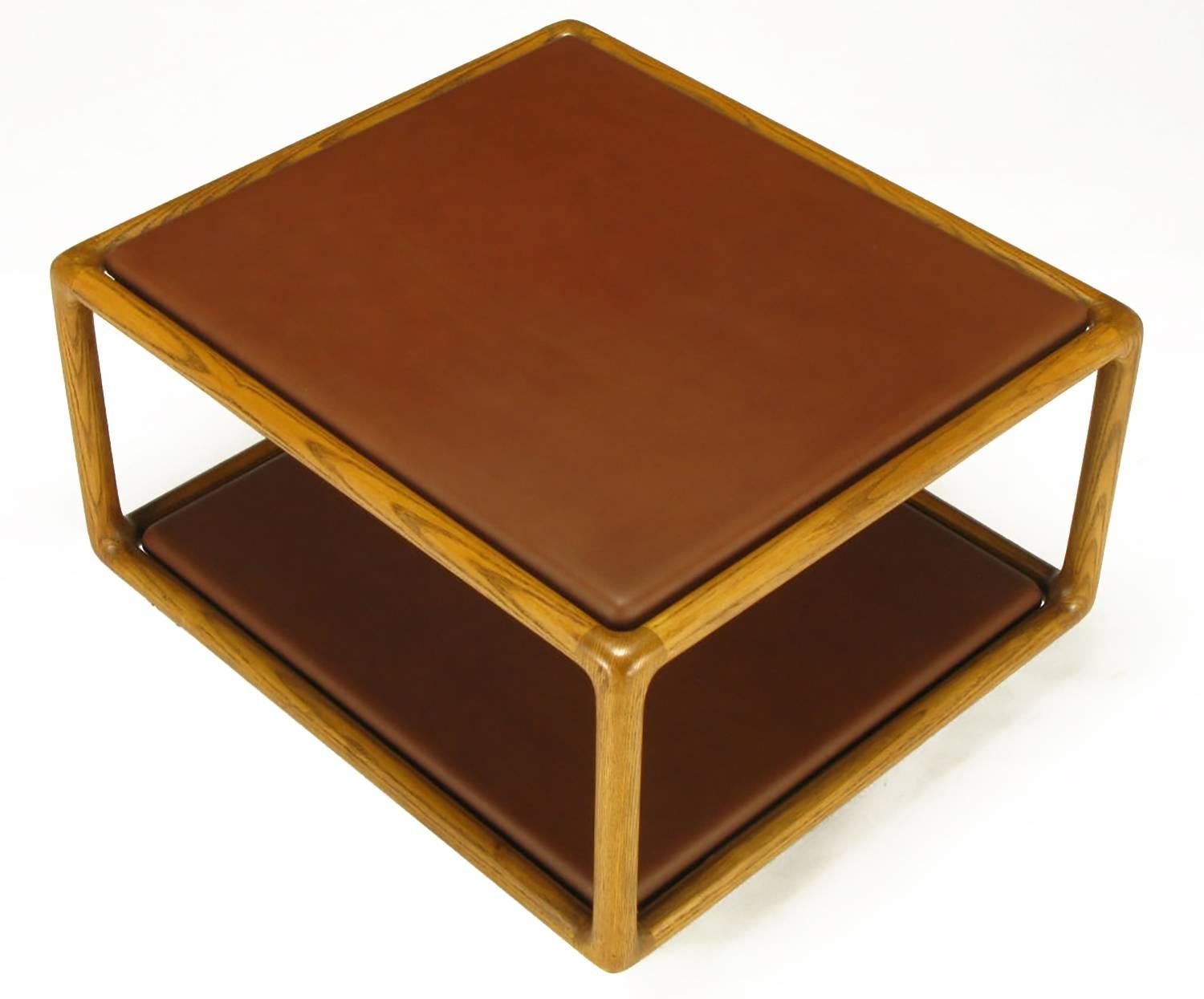 Ward Bennett Ash and Elephant Hide Open Frame Coffee Table In Excellent Condition In Chicago, IL