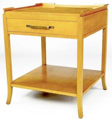 Curly Maple Nightstand in the Style of Tommi Parzinger