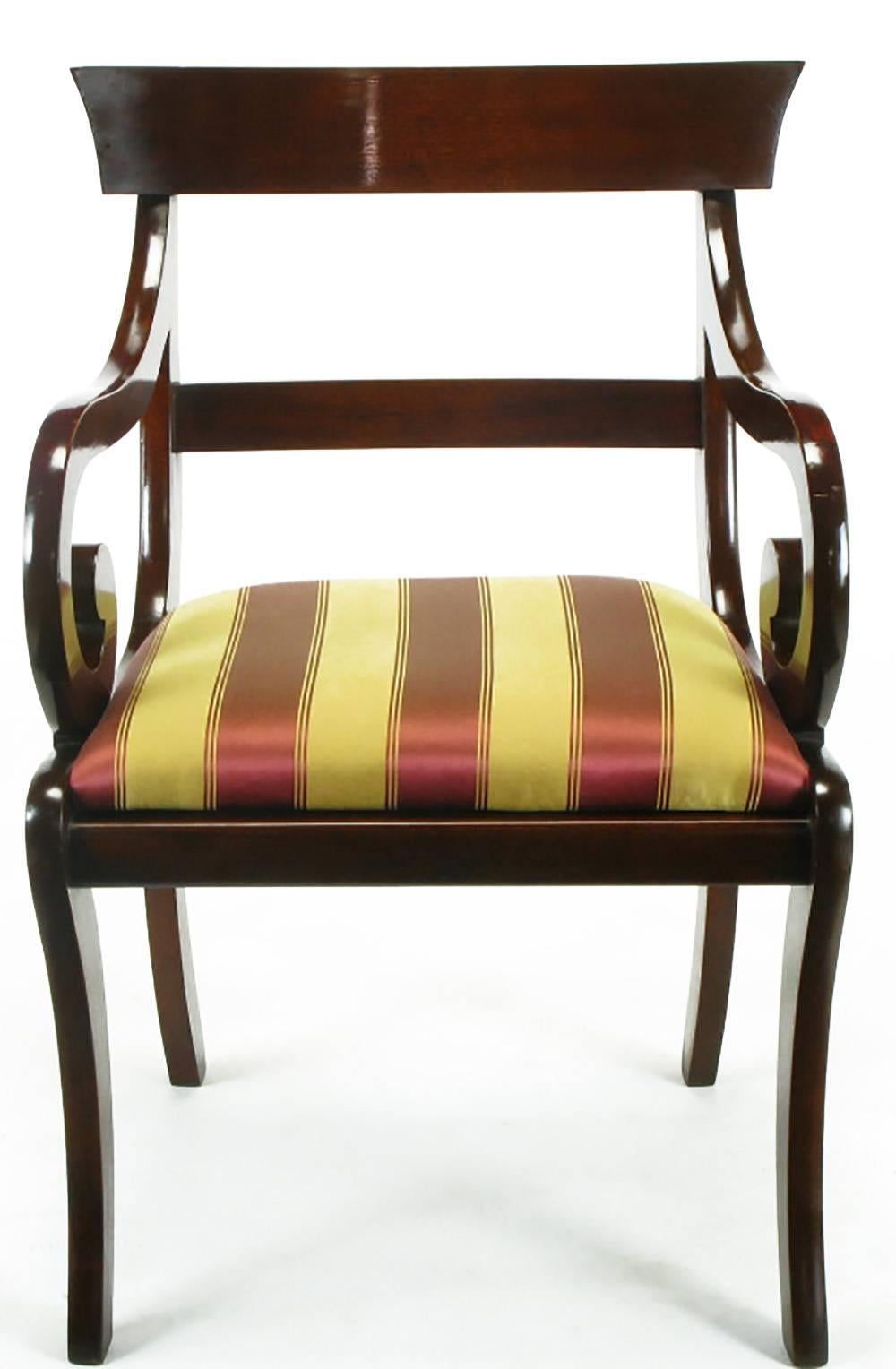 mahogany dining chairs with arms