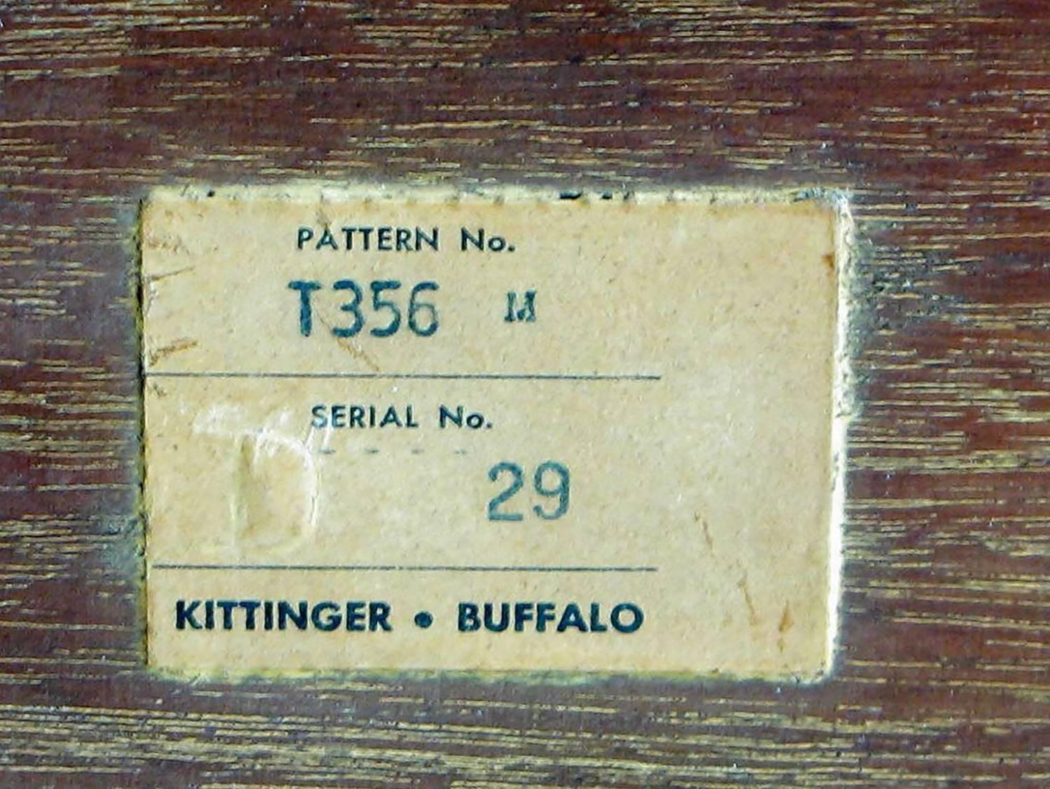 Mid-20th Century Kittinger Tray Coffee Table with Incised Thistledown Design