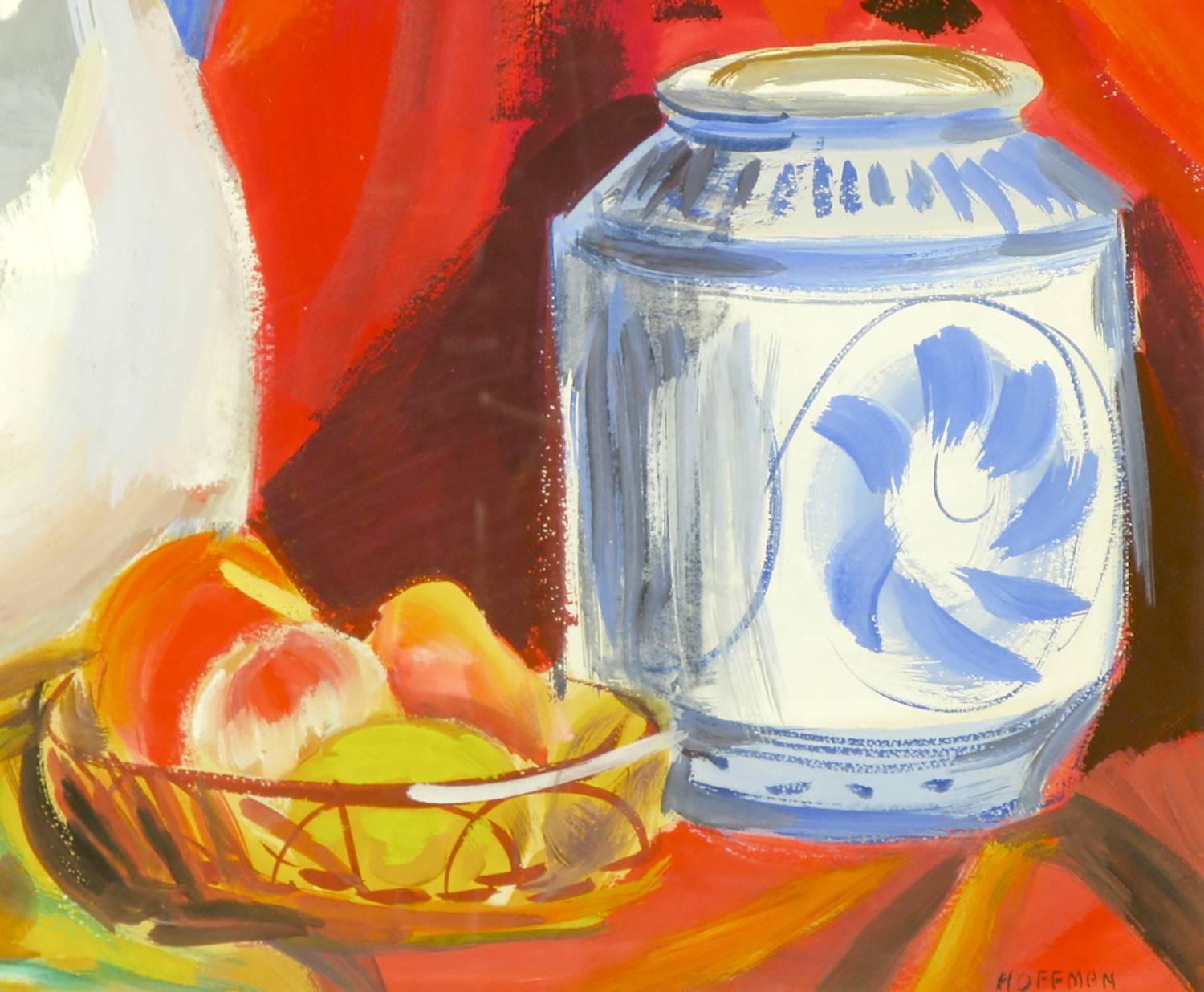 American William August Hoffman Colorful Still Life For Sale