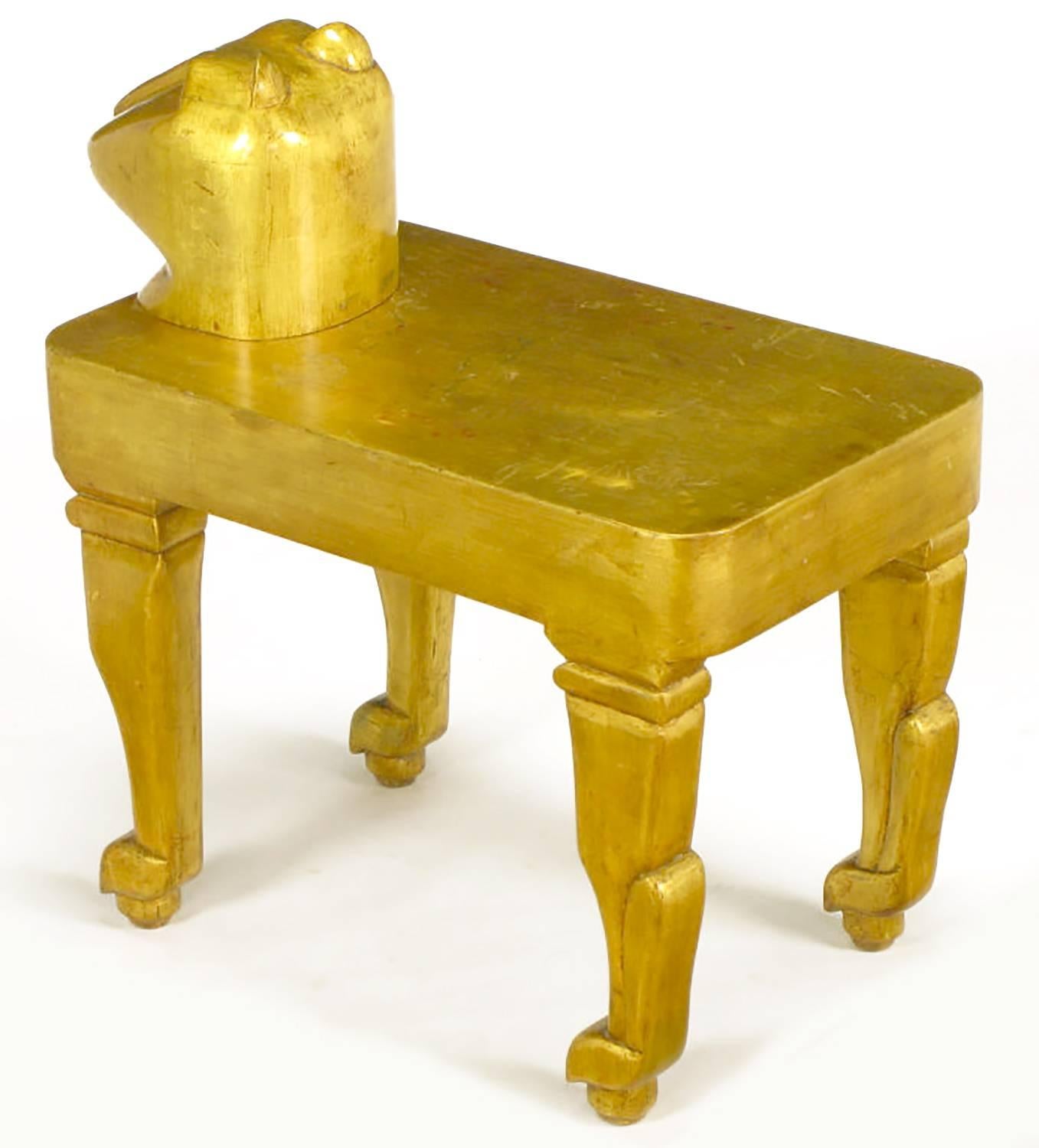Carved and Giltwood Jaguar Table by Diseno Caaesa In Excellent Condition In Chicago, IL