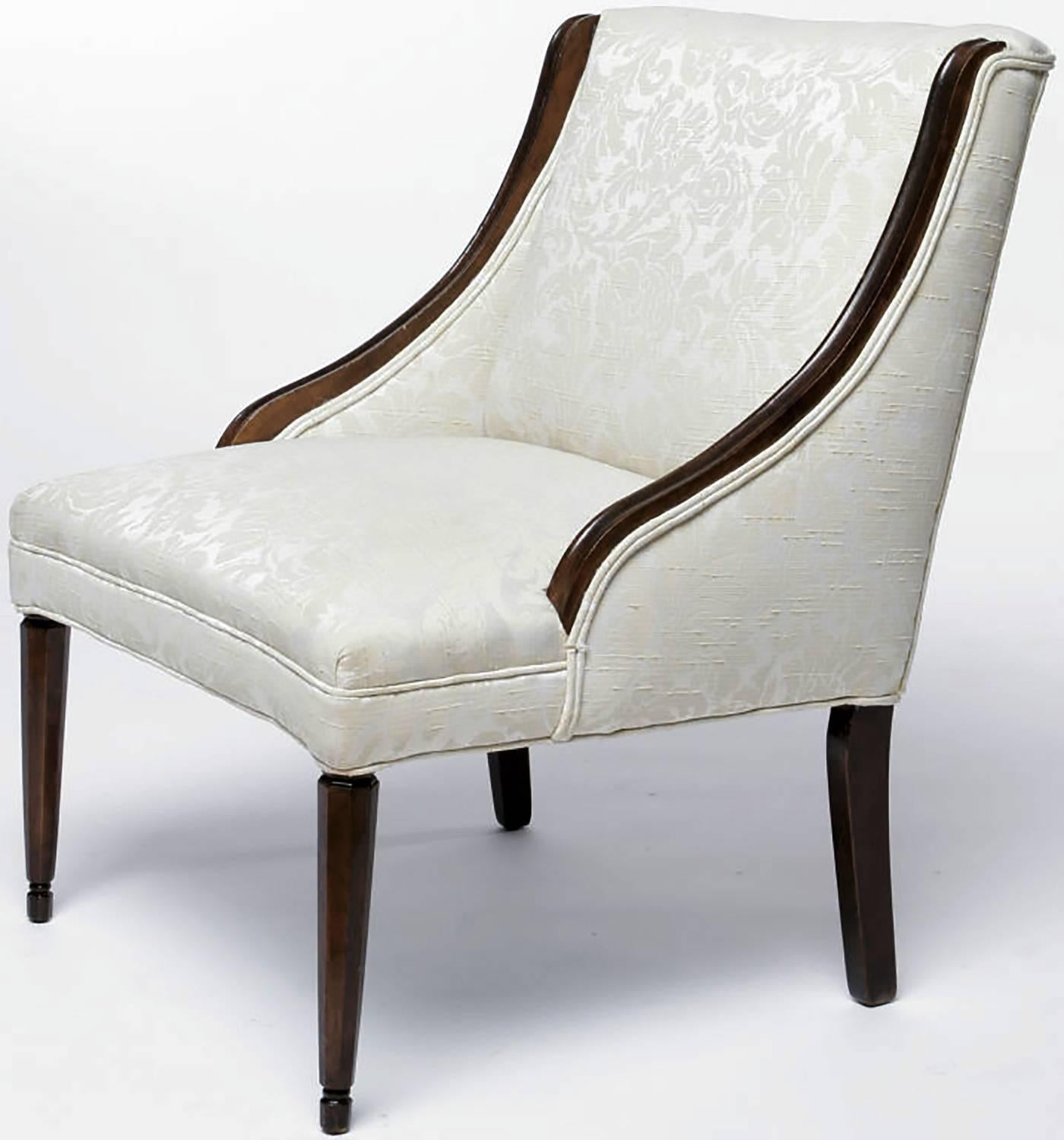 Américain Paire de chaises à dossier carré de style gondole des années 1940 en vente
