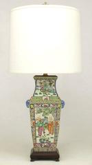 Pair of Windemere Lamps for Lotus Arts Hand-Painted Chinese Porcelain Table Lamp