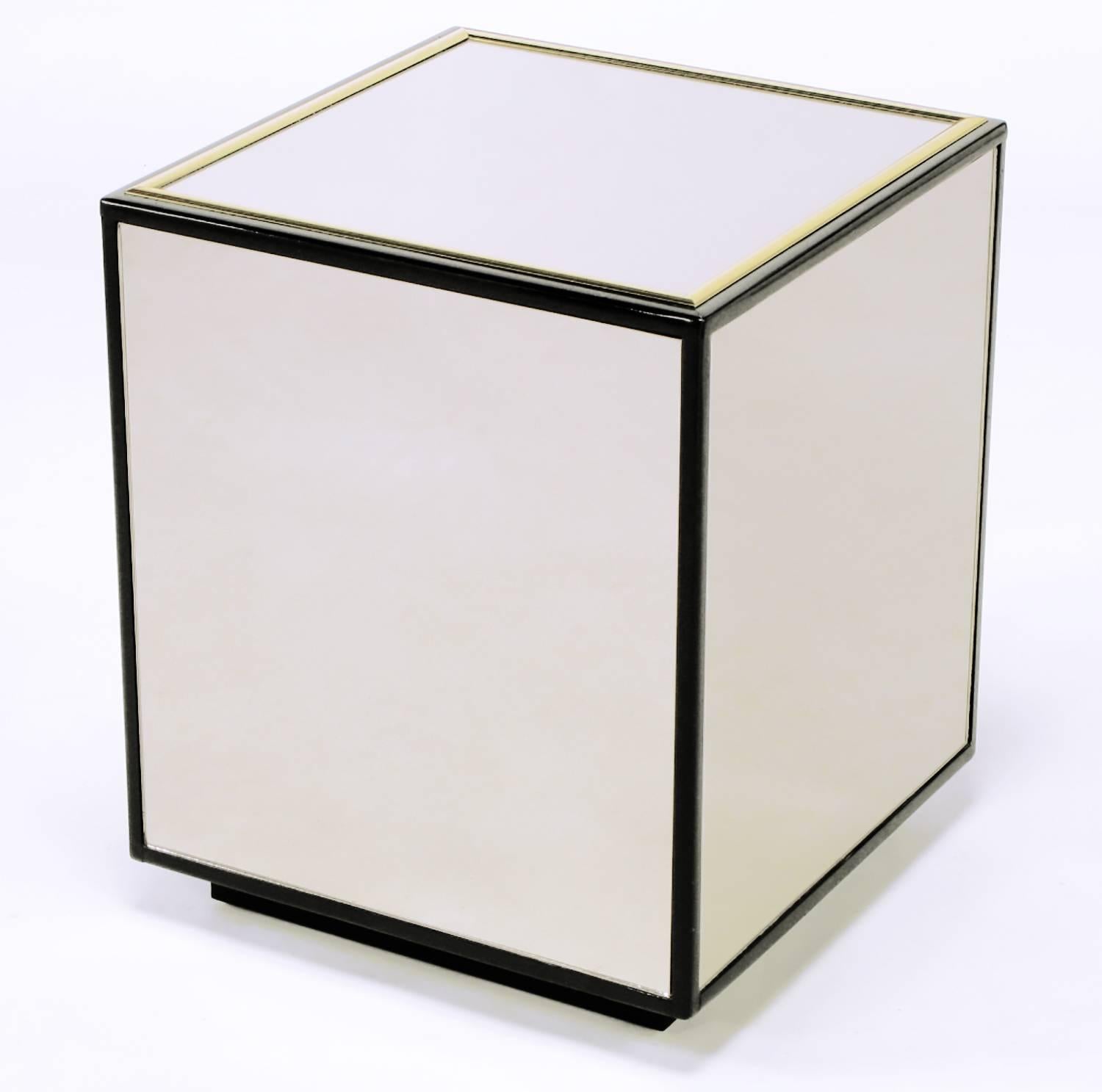 mirrored cube end table