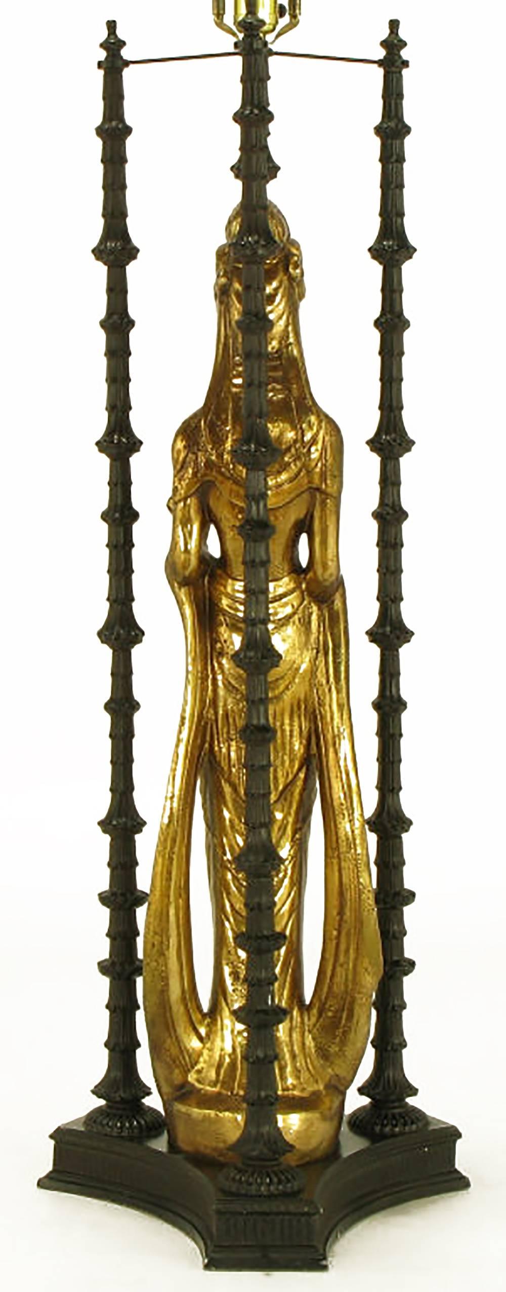 Bronze Doré Quan Yin Table Lamp 1