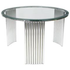Art Deco Tubular Chrome Coffee Table in the Manner of Vermillion of LA