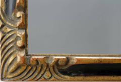 Ebonized and Gilt Hand-Carved Wood Wall Mirror by Jack Prager