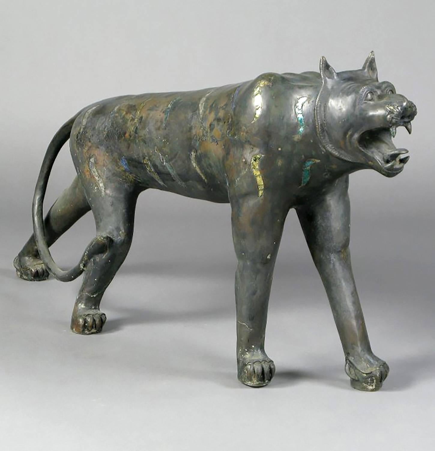 American Pair of Phyllis Morris Lifesize Bronze Jungle Cat Sculptures For Sale