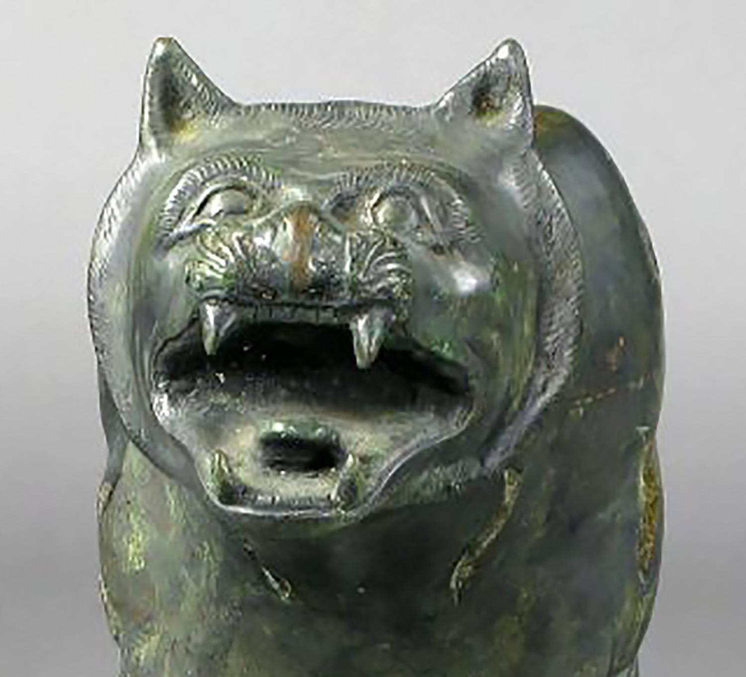 Bronzo Coppia di sculture di gatti della giungla in bronzo a grandezza naturale di Phyllis Morris in vendita