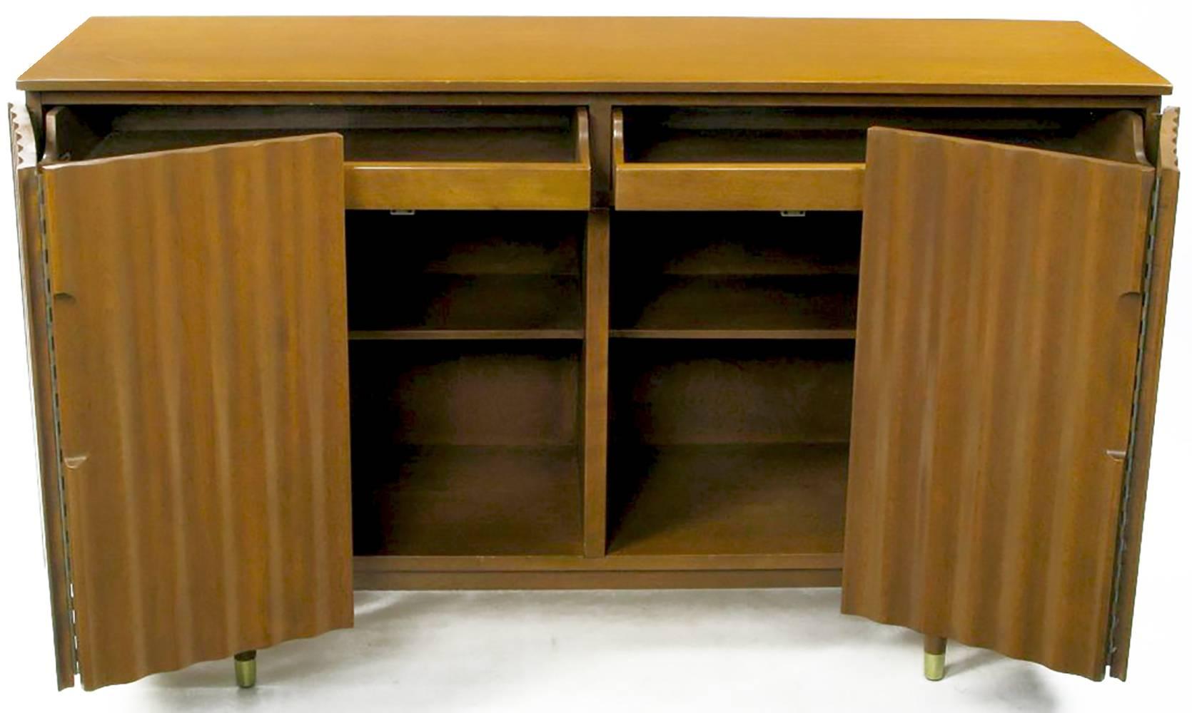 American Jan Kuypers Wave Front Birch Sideboard by Imperial of Canada For Sale