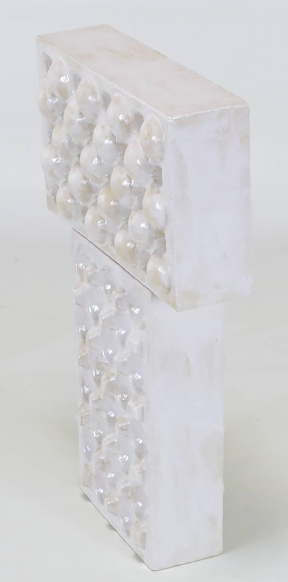 Smaltato William A. Hoffman (1920-2011) Scultura in argilla in due parti intitolata 