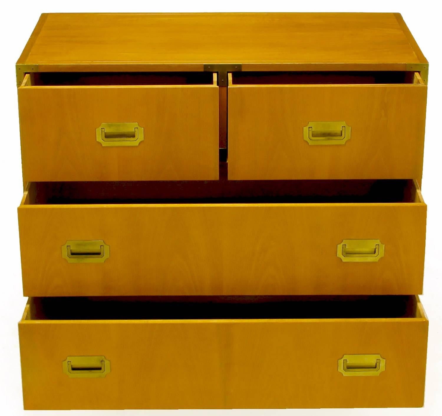 Baker Bleached Walnut Campaign Commode In Good Condition In Chicago, IL