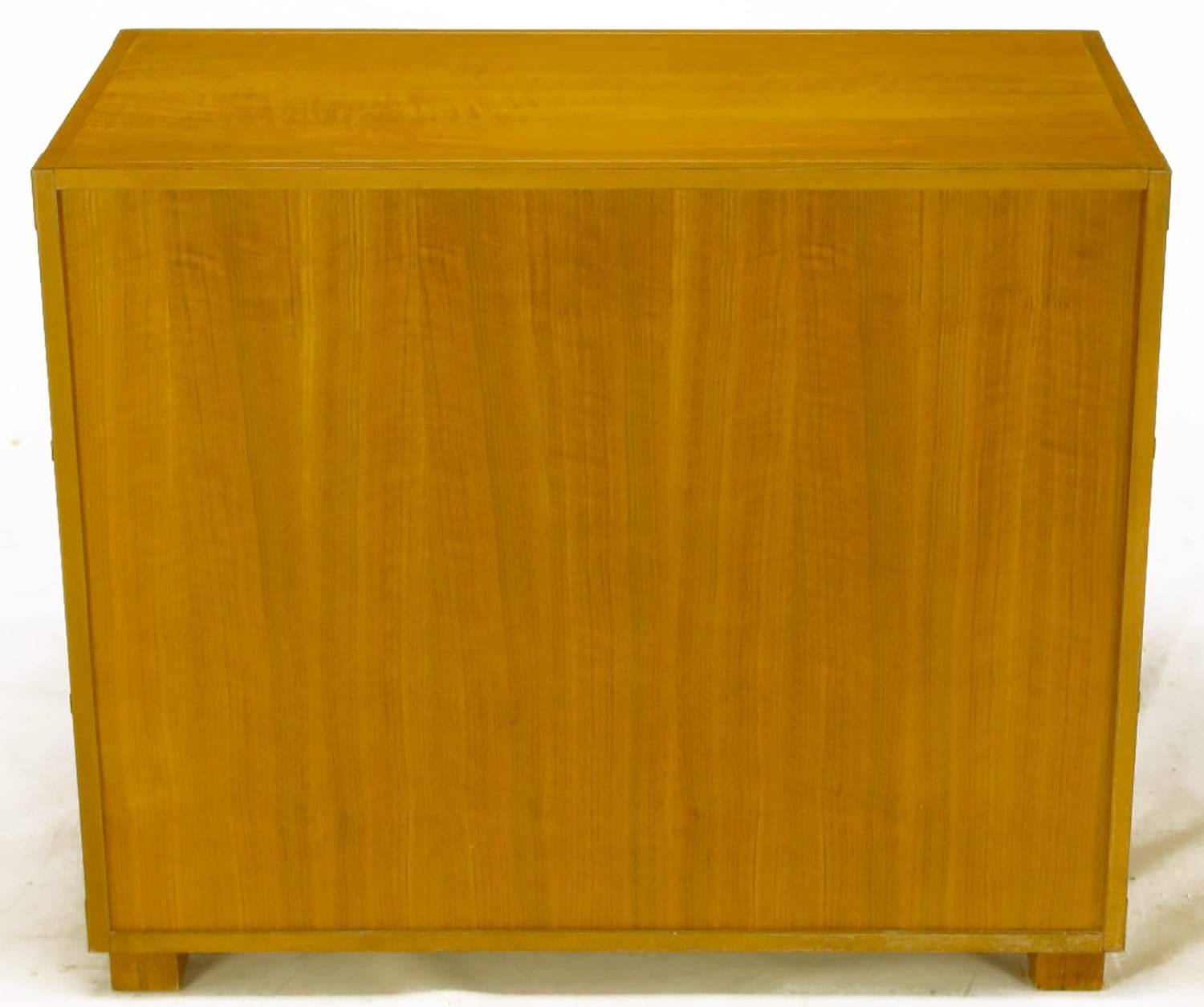 Mid-20th Century Baker Bleached Walnut Campaign Commode