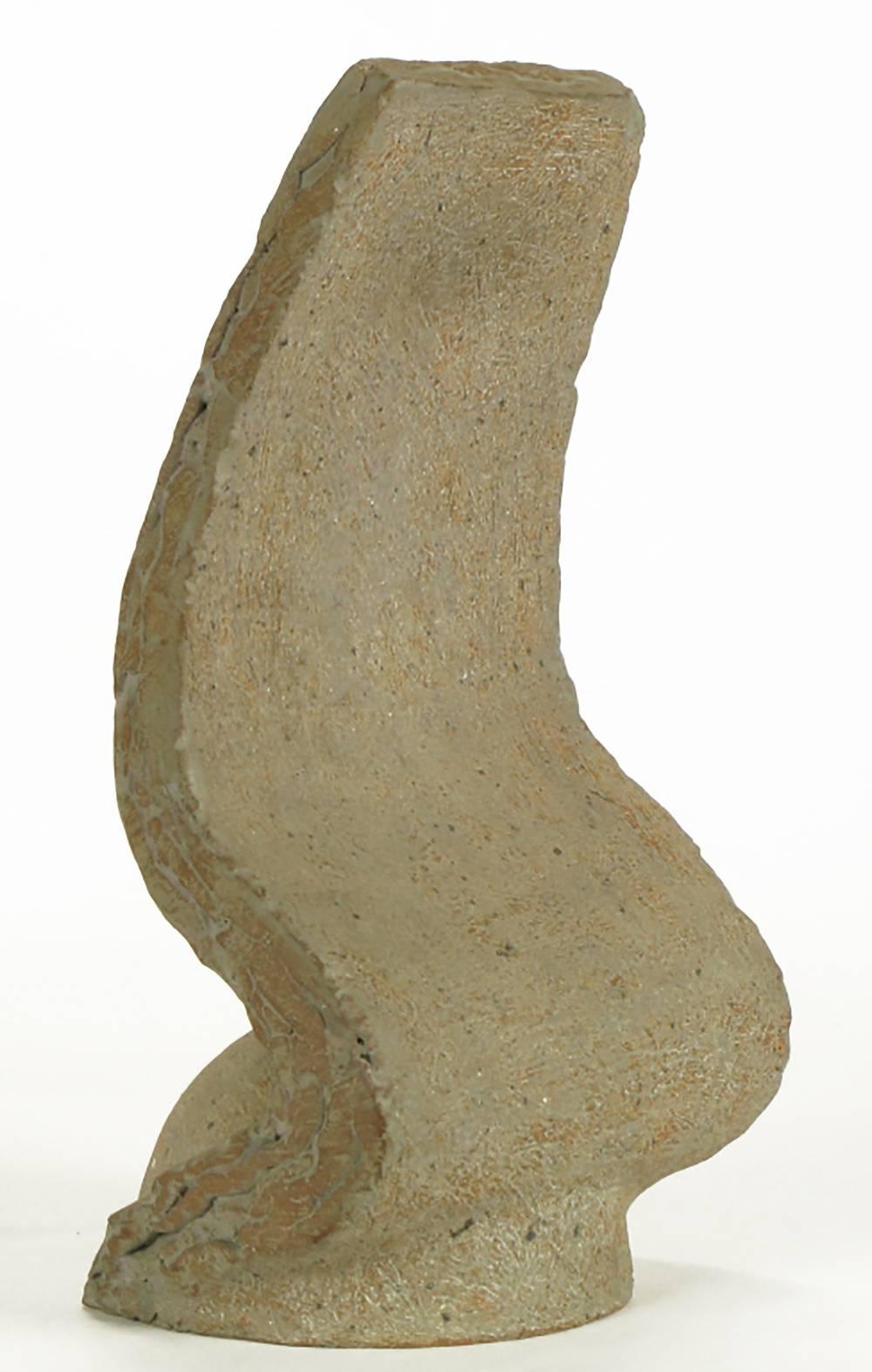 Tomiya Matsuda Sinuous Modern Ceramic Sculpture In Excellent Condition For Sale In Chicago, IL